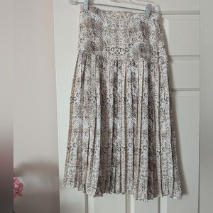 BROCHU WALKER Snake Skin Print pleated skirt XS